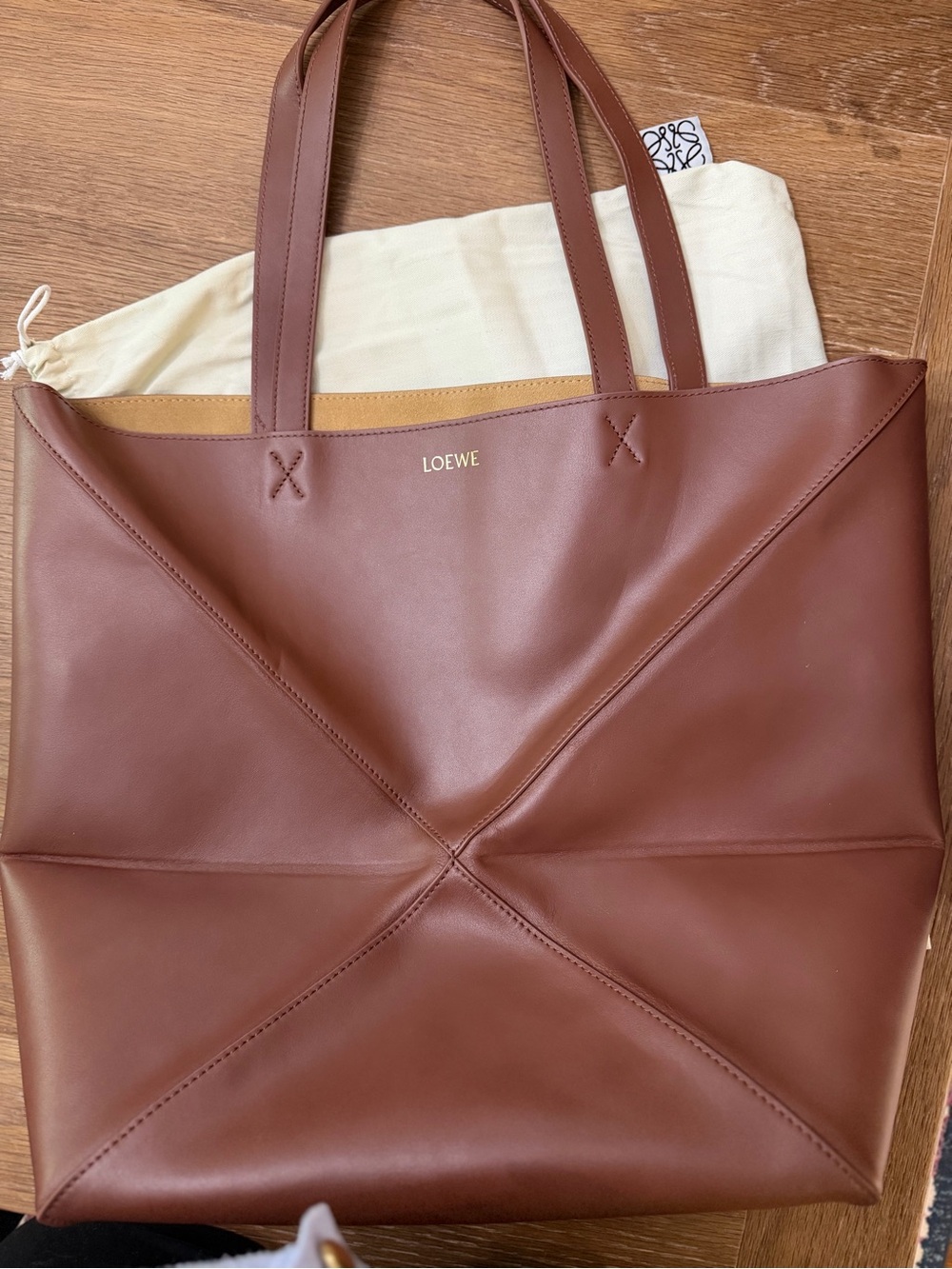 Loewe Chocolate Brown Puzzle Leather Tote